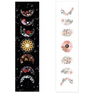 2 Cloth Tapestries Moon Phases flowers floral tapestry wall decor bohemian boho